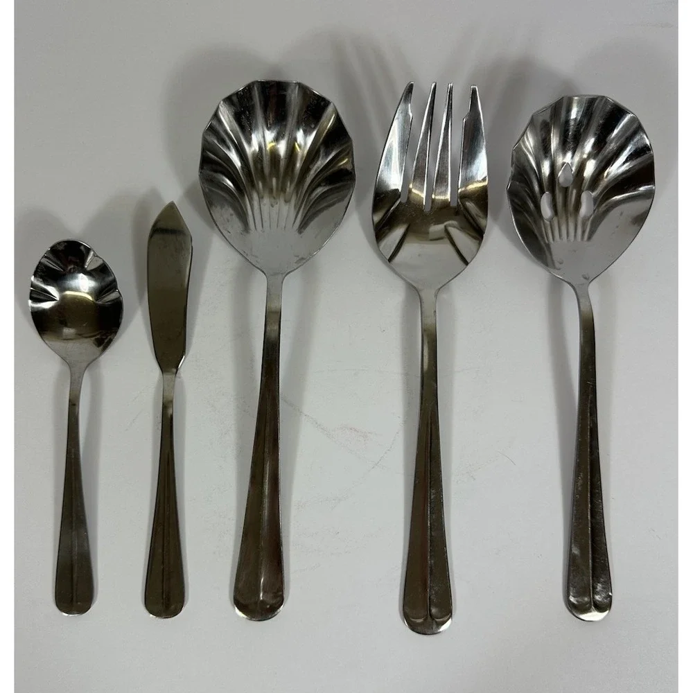 International Stainless Flatware Gran Royal Hostess 5 Pc Serving Set